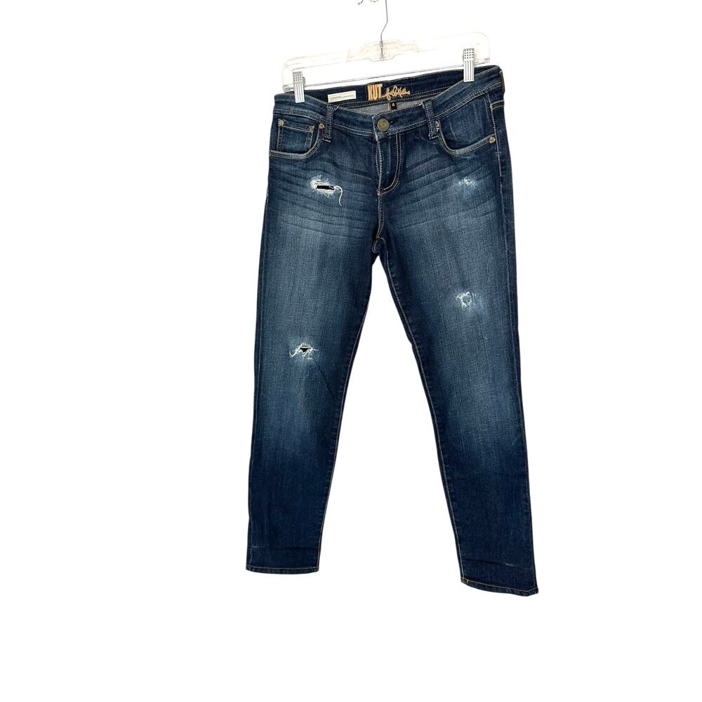 Kut from the Kloth Dark Blue Distressed Boyfriend Jeans